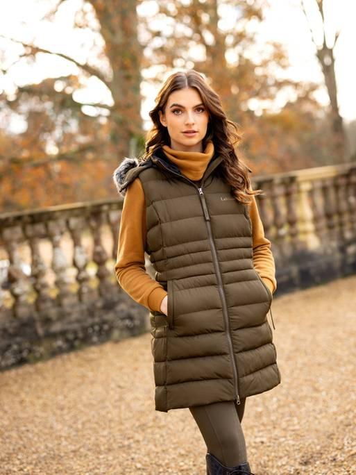 LeMieux AW24 Ladies Harper Longline Puffer Gilet Ayr Equestrian