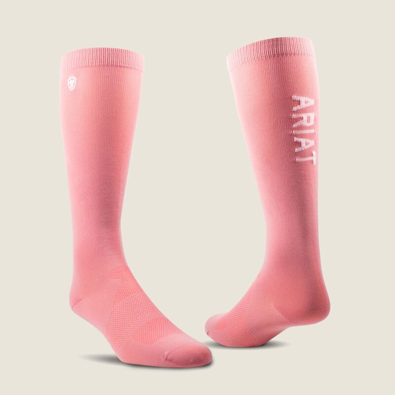 Ariat Adults AriatTek Essential Socks - Dusty Rose - 