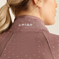 Ariat AW24 Womens Sunstopper 3.0 1/4 Zip Base Layer - Twilight Mauve Dot - XS