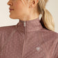 Ariat AW24 Womens Sunstopper 3.0 1/4 Zip Base Layer - Twilight Mauve Dot - XS