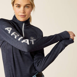 Ariat AW24 Womens Tek Team 1/2 Zip Sweatshirt - Winter Moss - XS