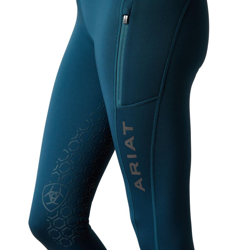 Ariat Ladies Venture Thermal Half Grip Tight - Estate Blue - L