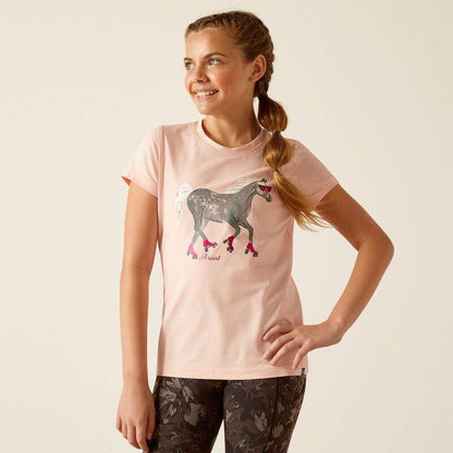 Ariat SS24 Youth Roller Pony Short Sleeve T-Shirt - Blushing Rose - L