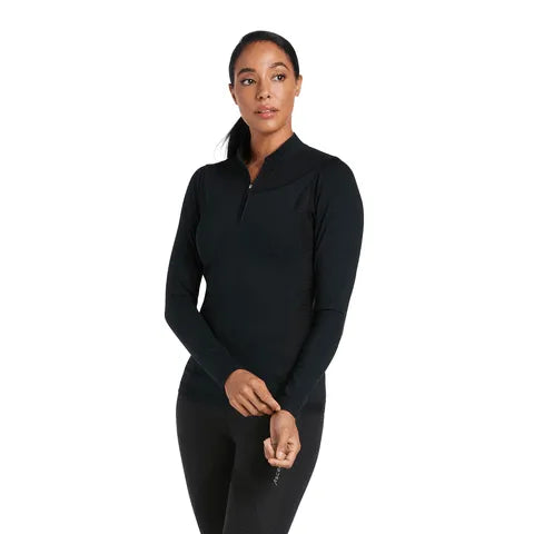 Ariat Womens Ascent 1/4 Zip Baselayer - Relic - XS