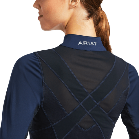 Ariat Womens Ascent 1/4 Zip Baselayer - Navy - XS