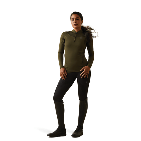 Ariat Womens Ascent 1/4 Zip Baselayer - Relic - XS