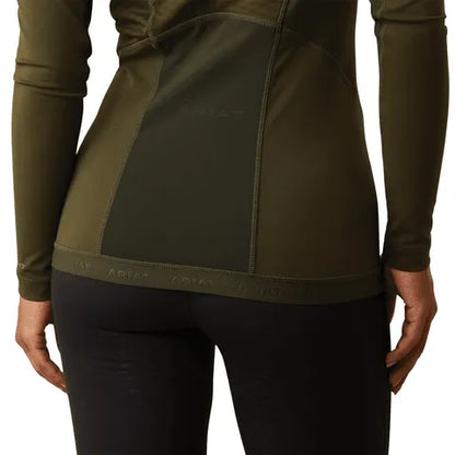 Ariat Womens Ascent 1/4 Zip Baselayer - Relic - XS