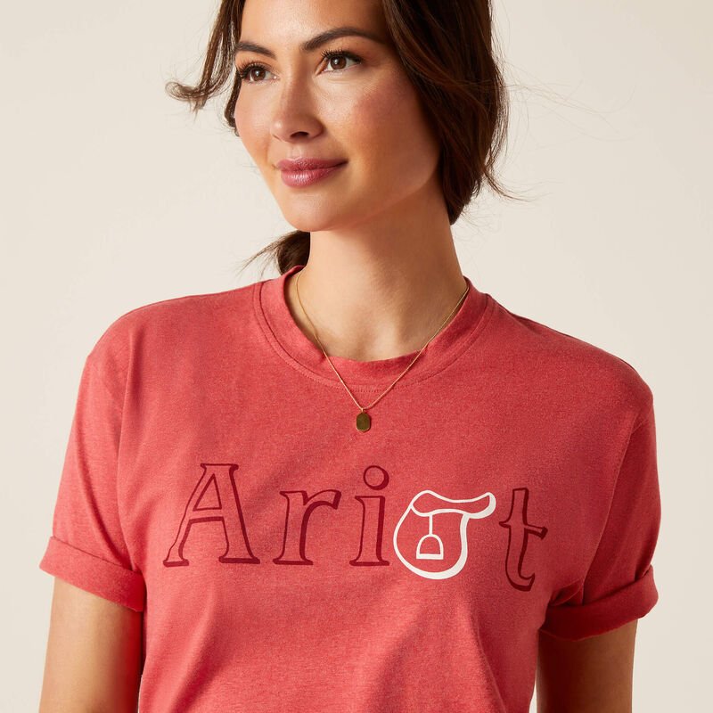 Ariat Womens Boyfriend T-Shirt - Heather Baked Apple - XS