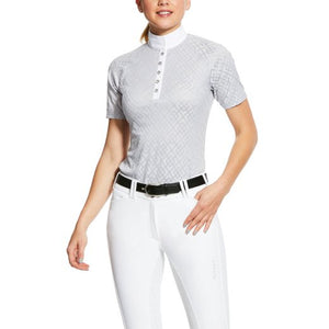 Ariat Womens Showstopper 2.0 Show Shirt - Pearl Grey - Extra Small