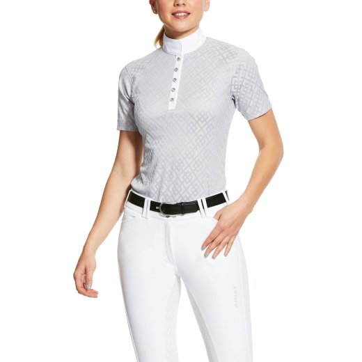 Ariat Womens Showstopper 2.0 Show Shirt - Pearl Grey - Extra Small