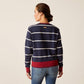 Ariat Womens Tedstock Sweatshirt - Navy/White - XS