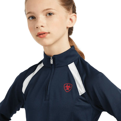 Ariat Youth Sunstopper 2.0 Team 1/4 Zip Baselayer - Team - S