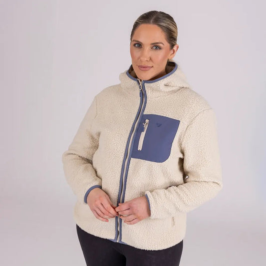 Aubrion AW24 Clement Full Zip Fleece - Natural - Extra Extra Small