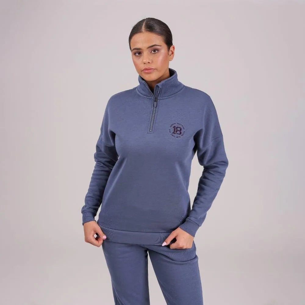 Aubrion AW24 Serene 1/2 Zip Sweater - Blue - XS