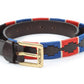 Aubrion Drover Polo Belt - Navy/Pink/Natural - 100CM