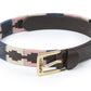 Aubrion Drover Skinny Polo Belt - Navy/Pink/Natural - 100CM