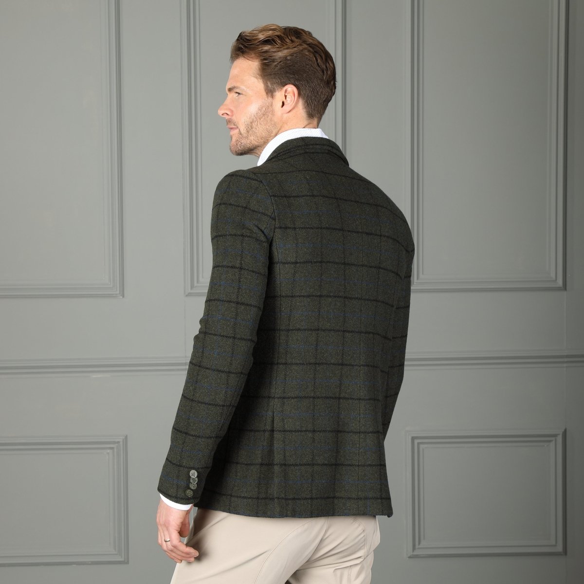 Aubrion Saratoga Jacket - Gents - Dark Green Check - 32