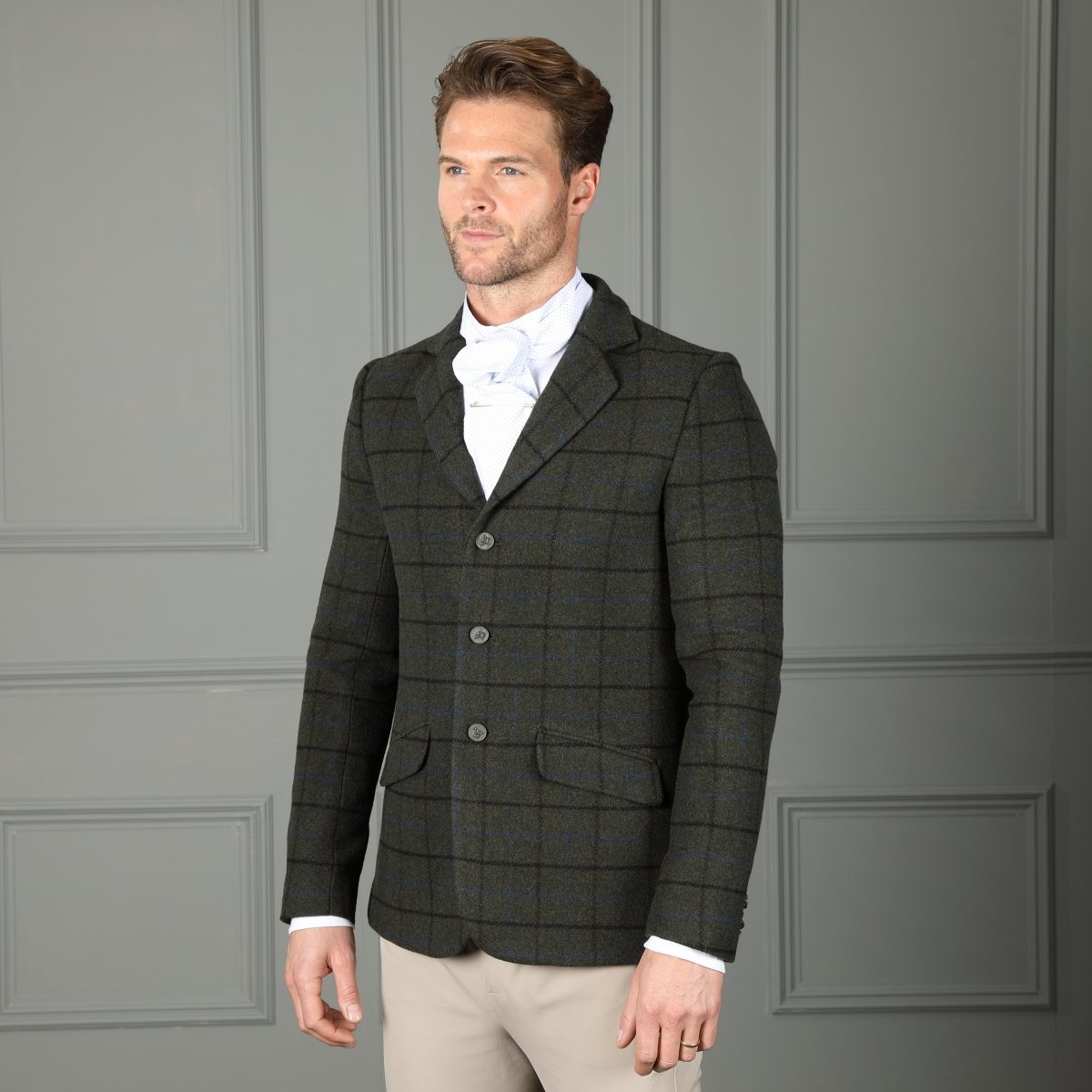 Aubrion Saratoga Jacket - Gents - Dark Green Check - 32