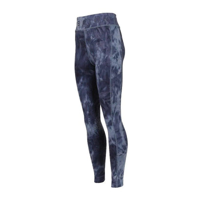 Aubrion SS24 Non Stop Riding Tights - Young Rider - Navy TyeDye - 7/8 Years