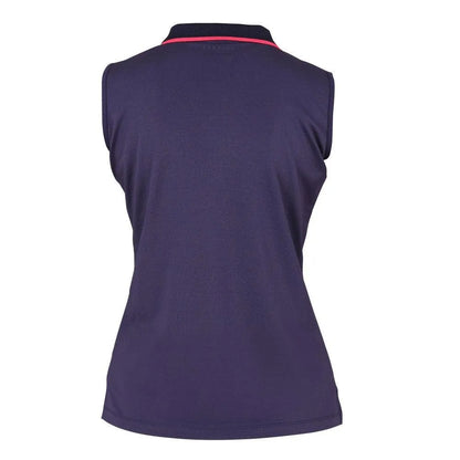 Aubrion SS24 Poise Sleeveless Tech Polo - Navy - L