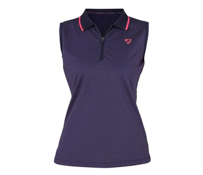 Aubrion SS24 Poise Sleeveless Tech Polo - Navy - L