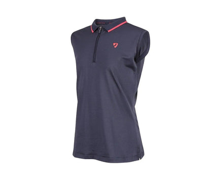 Aubrion SS24 Poise Sleeveless Tech Polo - Young Rider - Navy - 11/12 Years