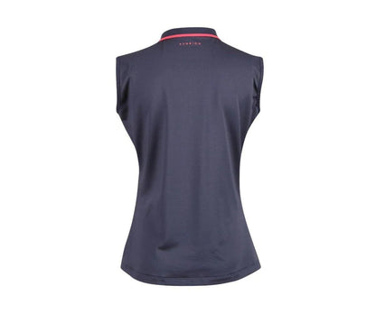 Aubrion SS24 Poise Sleeveless Tech Polo - Young Rider - Navy - 11/12 Years