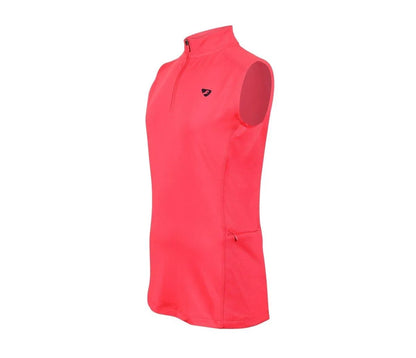 Aubrion SS24 Revive Sleeveless Base Layer - Young Rider - Coral - 7/8 Years