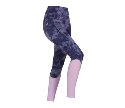 Aubrion SS24 Rhythm Mesh Riding Tights - Navy TyeDye - XXS