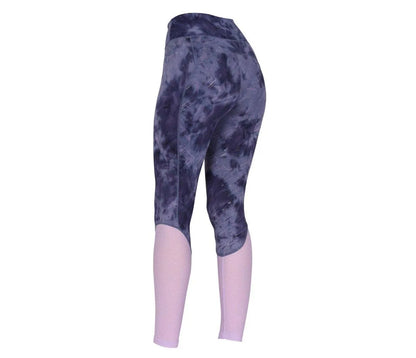 Aubrion SS24 Rhythm Mesh Riding Tights - Navy TyeDye - XXS