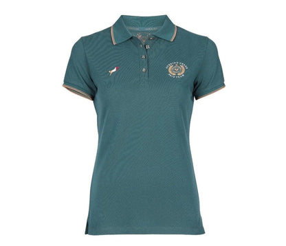 Aubrion SS24 Team Polo Shirt - Young Rider - Green - 11/12 Years