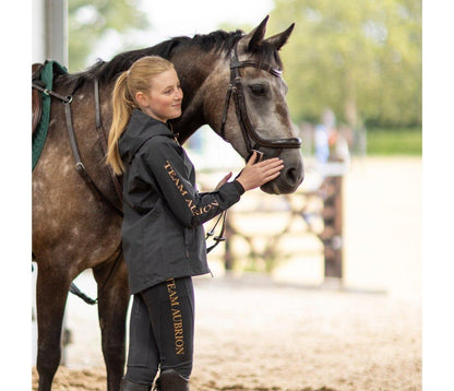 Aubrion SS24 Team Waterproof Jacket - Young Rider - Black - 11/12 Years