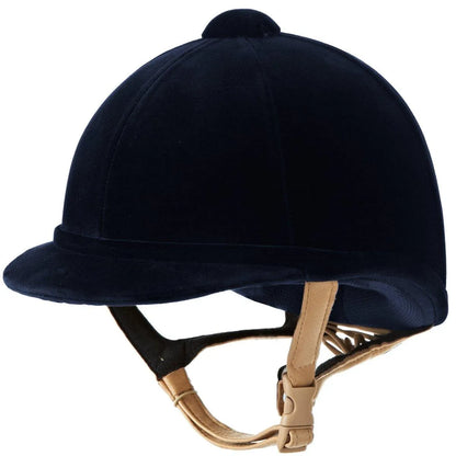 Charles Owen Hampton Velvet Riding Hat - Navy - 6 5/8 - 54cm