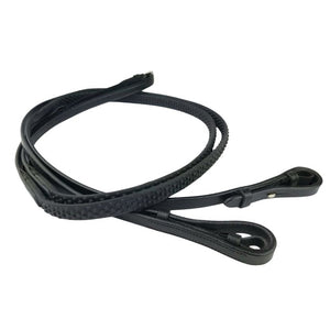 EcoRider Ultra Comfort Flexi Fine Reins 1/2 - Black - 42''