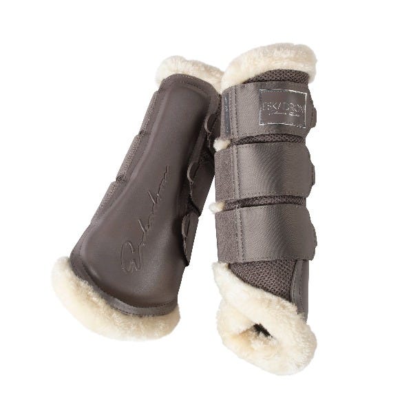 Eskadron Mesh Boots with Faux Fur Binding - Fossil - Small