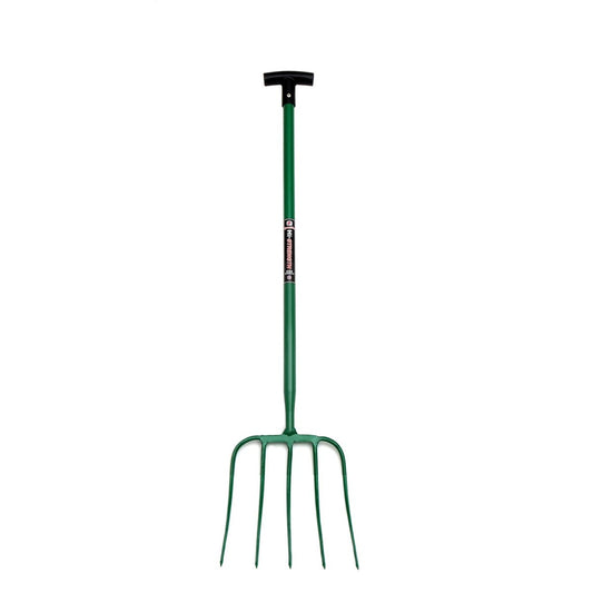 Fynalite Hi - Strength Manure Fork 5 Prong T - Grip - Green - 32"