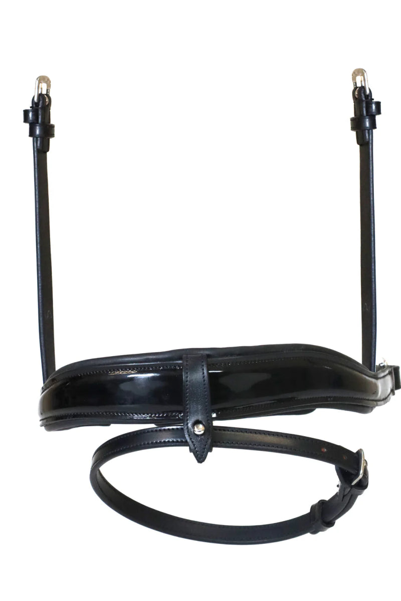 Henry James Patent Dressage Crank Noseband - Black - Cob