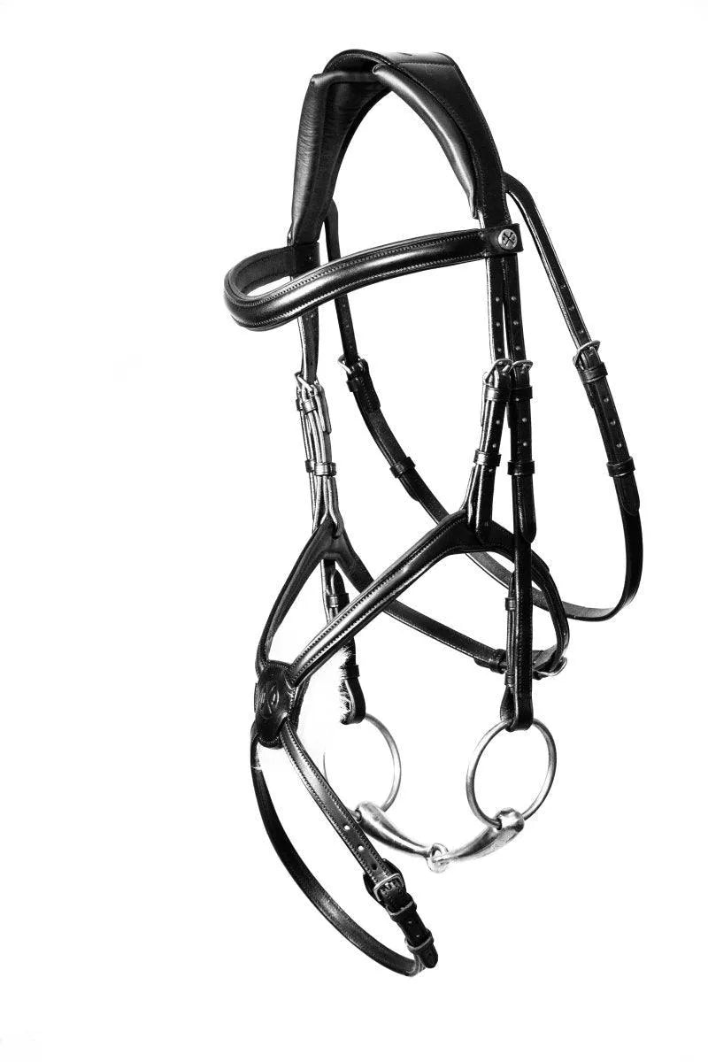 Henry James Sheepskin Grackle Bridle - Black - Cob