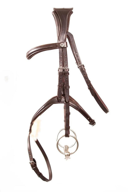 Henry James Sheepskin Grackle Bridle - Black - Cob