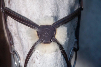 Henry James Sheepskin Grackle Bridle - Black - Cob