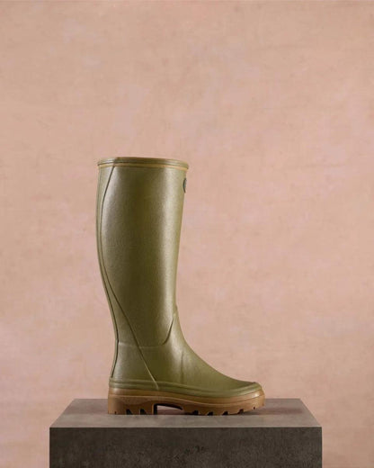 Le Chameau Giverny Jersey Lined Boot - Chameau Green - UK 3