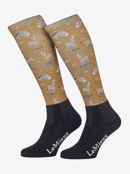 LeMieux AW24 Footsie Socks - Donkeys - Adult