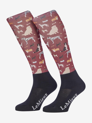 LeMieux AW24 Footsie Socks - Ember Dogs - Adult