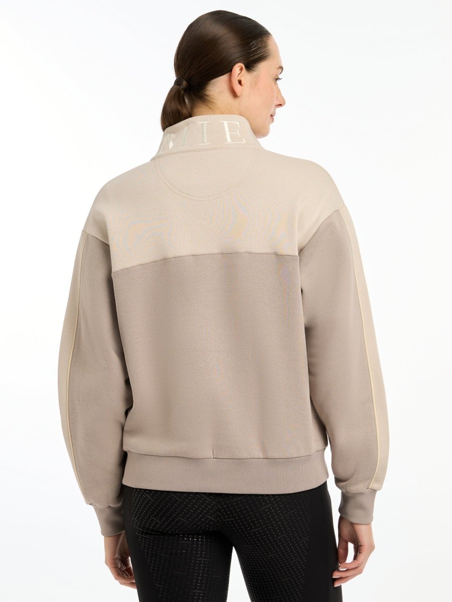 LeMieux AW24 Ladies Kali Quarter Zip Sweat - Ash/Stone - UK 6