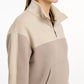 LeMieux AW24 Ladies Kali Quarter Zip Sweat - Ash/Stone - UK 6