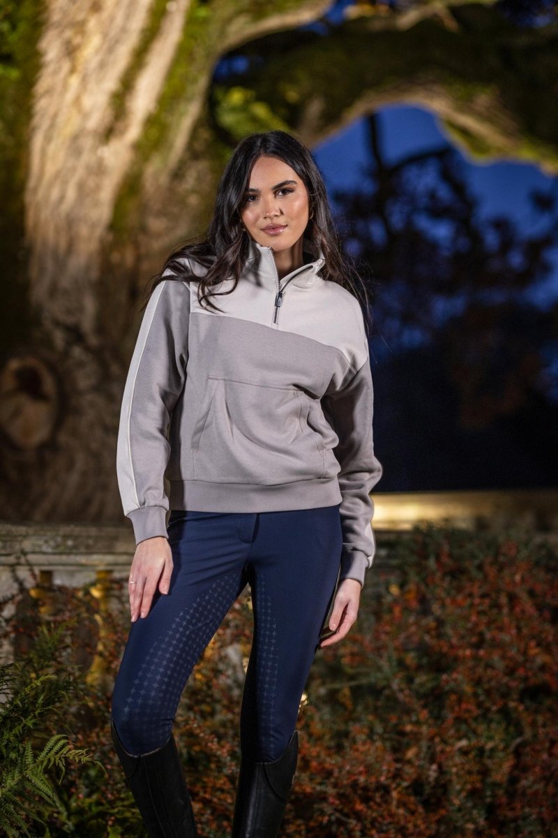 LeMieux AW24 Ladies Kali Quarter Zip Sweat - Petrol/Blue - UK 6