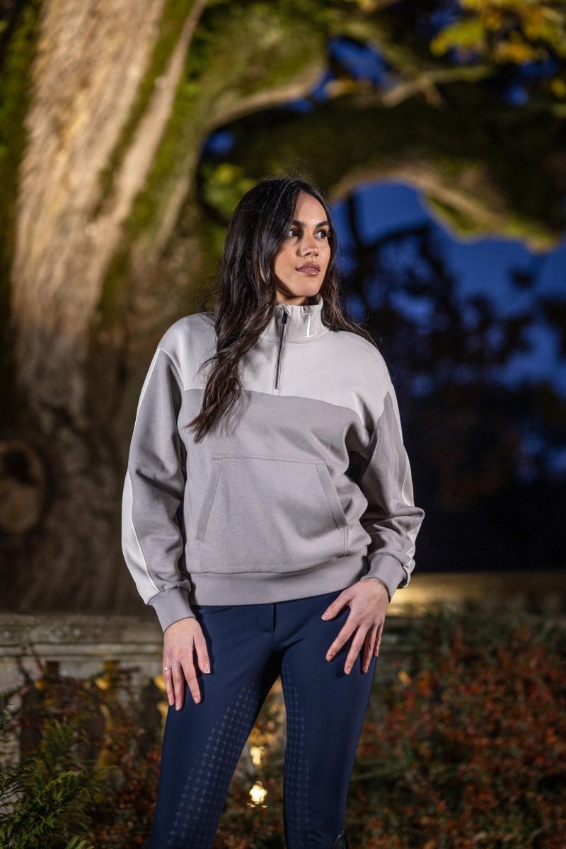 LeMieux AW24 Ladies Kali Quarter Zip Sweat - Petrol/Blue - UK 6