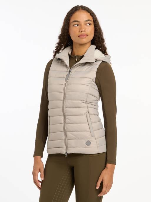 LeMieux AW24 Ladies Tilly Hooded Puffer Gilet - Ash - UK 6