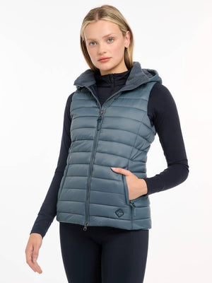 LeMieux AW24 Ladies Tilly Hooded Puffer Gilet - Ash - UK 6