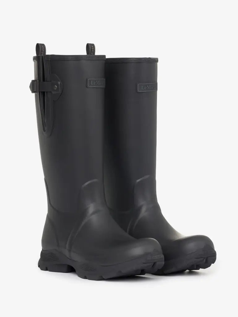 LeMieux AW24 Mens Ultra Stride Wellington Boots - Black - UK 7